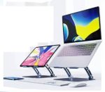 Premium Aluminum Alloy Laptop Stand – Adjustable, Foldable, High‑Ventilation Ergonomic Riser - Image 3