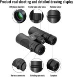 Professional 10x42 HD Binoculars with BAK4 Prism & FMC Lens – Waterproof, Fog-Proof, Ideal for Bird Watching, Hunting, and Outdoor Activities- Price in Oman - Image 2