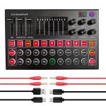 Professional Digital Sound Card M9 — Live Mixer & USB Audio Interface with DSP Effects, Mobile + PC Compatible