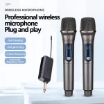 Professional V21 2‑in‑1 Wireless Mic Set – Dual Rechargeable Handheld UHF Microphones - Image 6