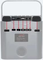 SDRD SD-507 Portable Bluetooth Karaoke Speaker with Dual Microphones and LED Lights – Ideal for Parties and Events, - Image 2