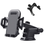 SH-3100 Universal Car Mobile Holder – 360° Rotatable Dashboard & Windshield Phone Mount with Strong Silicone Suction