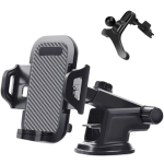 SH-3100 Universal Car Mobile Holder – 360° Rotatable Dashboard & Windshield Phone Mount with Strong Silicone Suction