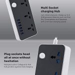 Smart USB Socket CX-T05-W – 3 Power Outlets & 6 USB Ports | Surge Protection | 2m Cord | - Image 3