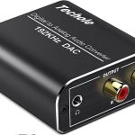 Techole HS202 Digital to Analog Audio Converter – 192kHz DAC with Optical & Coaxial Inputs, RCA & 3.5mm Outputs