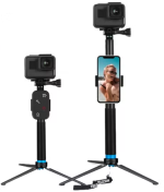 Telesin GP-MNP-090-S Aluminum Monopod / Selfie Stick + Tripod for GoPro & Action Cameras - Image 6