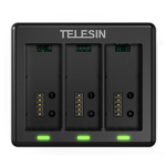 TELESIN S0-BCG-12-TGP 3-Port Charger for GoPro HERO13 – Triple Battery USB-C Charging Station (Price In Oman)