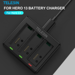 TELESIN S0-BCG-12-TGP 3-Port Charger for GoPro HERO13 – Triple Battery USB-C Charging Station (Price In Oman) - Image 6