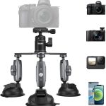 Telesin Three Arm Suction Mount TE-TSB-001 – Professional Camera Mount for GoPro & Action Cams |