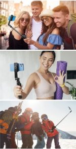 Telesin Vlog Selfie Stick with Bluetooth Remote – Tripod Stick for GoPro & Smartphones | - Image 2