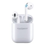 TouchMate TM-BTH250N Wireless Touch Control Earbuds – Bluetooth 5.0, Built-in Mic, 10-15m Range, 3-4 Hours Playtime –