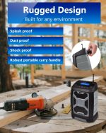 UEME Robuste SML1 DAB+ FM Bluetooth Radio – 5W Stereo Sound, LCD Display, USB Charging, AUX Input, Splash-Proof Design – - Image 4