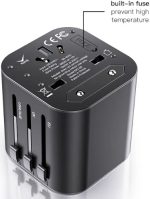 Universal Adapter MC09 – Multi-Nation Plug Converter with USB Ports for Travel & Home | - Image 2
