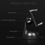 Universal Car Mobile Holder with Silicone Suction Cup – 360° Rotatable Dashboard & Windshield Phone Mount – - Image 4