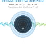 USB Conference Omnidirectional Microphone – 360° Condenser Mic with Mute Button – Plug & Play for Online Meetings – - Image 2