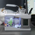 USB-Powered Mini Desktop Aquarium with LED Light & Filter – Compact Fish Tank for Desk - Image 6
