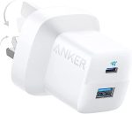 vaAnker 323 Charger 33 W Series 3 – Dual‑Port USB‑C + USB‑A, Foldable Plug, ActiveShield Safety