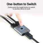 Vention HDMI Bi-Direction Switcher Splitter – 2-Port 4K@60Hz HDMI 2.0 Switch – Supports 3D, HDR, Dolby Audio – Plug & Play - Image 2