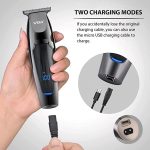 VGR V-070 Professional Hair & Beard Trimmer – Cordless, 600mAh Battery, LED Display, Turbo Mode, Stainless Steel Blades, - Image 2