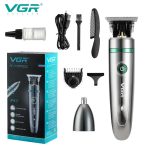 VGR V-258 Professional Hair & Beard Trimmer – Cordless, 700mAh Battery, Stainless Steel Blades, USB Charging, Price in Oman - Image 4