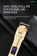 VGR V-268 Professional Hair Clipper – Cordless, 200-Minute Runtime, Stainless Steel Blades, LED Display, USB Charging, - Image 4