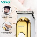 VGR V-290 Professional Hair Trimmer – Cordless, 120-Minute Runtime, Stainless Steel T-Blades, LED Display, USB Type-C Charging, - Image 4