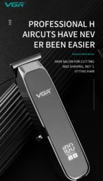 VGR V-909 Professional Hair Trimmer – Cordless, 120-Minute Runtime, Stainless Steel Blades, LED Display, USB Charging, - Image 4