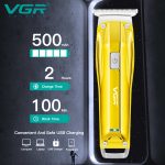 VGR V-995 Professional Cordless Hair & Beard Trimmer with Turbo Mode – 2000mAh Battery, 4 Guide Combs, USB Charging – - Image 5
