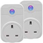 WiFi Plug SWA1 (2-Pack) Smart Socket | App & Voice Control (Alexa & Google), Timer, Remote On/Off