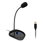 Xiaokoa EU‑SK30 USB Table Mic – Omnidirectional Condenser Mic with Volume Control & Plug‑and‑Play for PC, Streaming, Podcasting