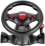 Xtrike Me GP-903 Vibration Racing Wheel - USB PC & Console Wheel with Pedals (180°)