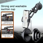 Yesido C111 360° Adjustable Car Phone Holder – Dashboard & Windshield Spring‑Clip, Flexible Arm – - Image 3