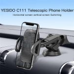 Yesido C111 360° Adjustable Car Phone Holder – Dashboard & Windshield Spring‑Clip, Flexible Arm – - Image 4