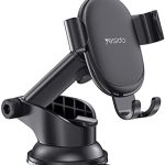 Yesido C120 Gravity Sensor Car Phone Holder – Telescopic Dashboard/Windshield Suction Mount, 360° Rotation –