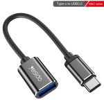 YESIDO GS01 Type‑C OTG Adapter – Superfast USB‑C to USB‑A OTG Cable, Braided 15 cm –