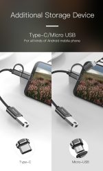 Yesido GS02 2‑in‑1 OTG Connector – Micro‑USB & USB‑C to USB‑A, Braided 10 cm, Fast Data Transfer – - Image 3