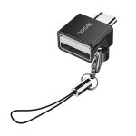 YESIDO GS08 Type‑C OTG Adapter – Super‑Fast USB‑C to USB‑A Converter with Keychain –