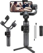 Zhiyun Smooth 5 3-Axis Smartphone Gimbal – Professional Stabilizer with Magnetic Fill Light, 12-Hour Battery Life, Compatible with iOS & Android,